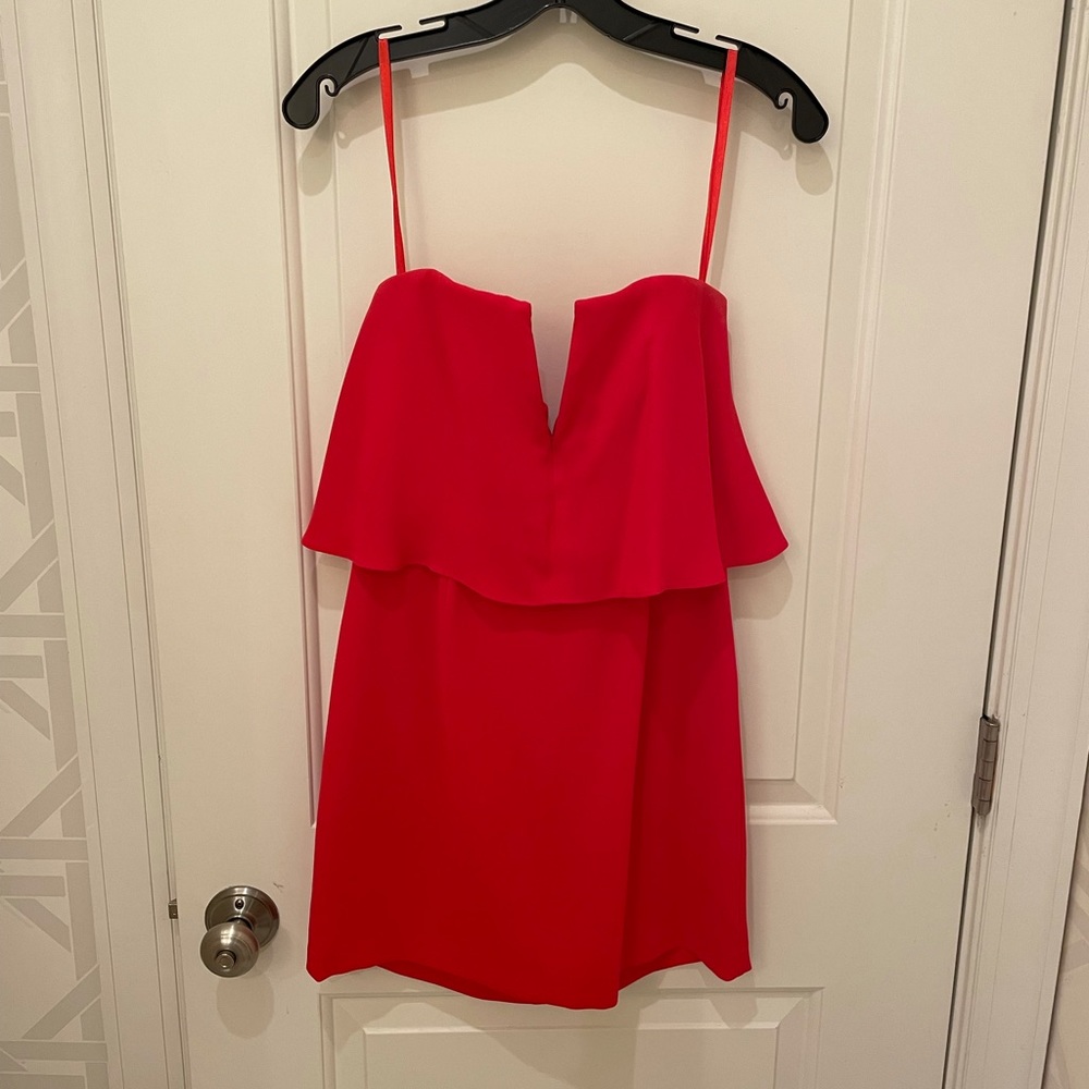 BCBG MAXAZRIA Red Strapless Mini Dress - Size 4